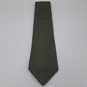 Claiborne Imported Silk Geometric tie Green/Blue